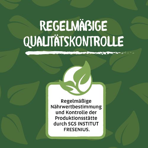 DOKAS regelmäßige Naährwertbestimmung und Kontrolle der Produzkionsstätte durch SGS INSTITUT FRESENIUS