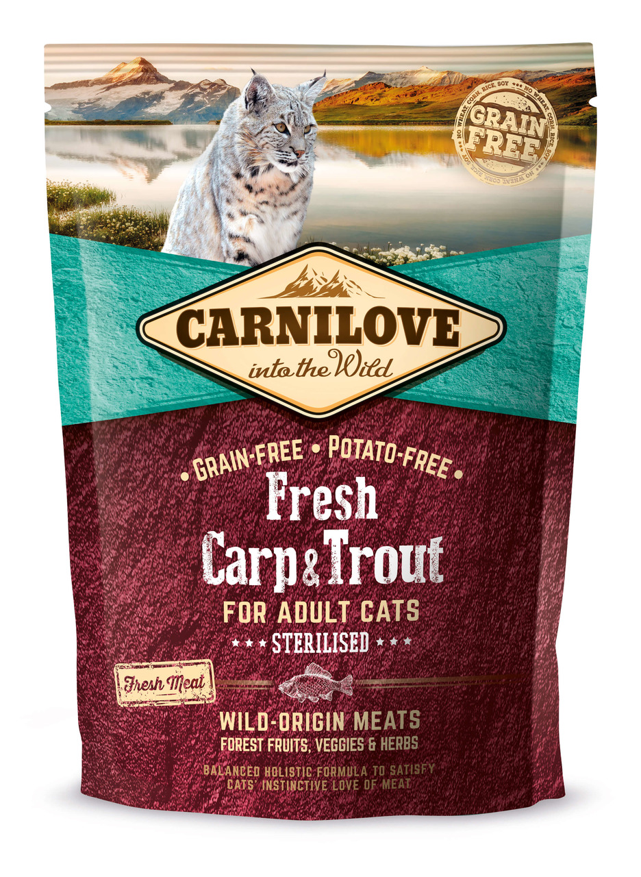 CARNILOVE Sterilised Fresh Carp & Trout Katzentrockenfutter