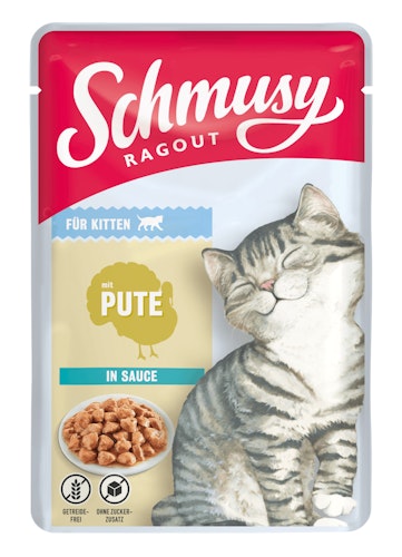 SCHMUSY Ragout Pouch in Sauce 100g Frischebeutel Katzennassfutter