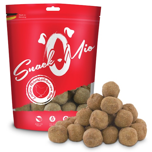 SnackOMio Fleisch- und Fischbällchen 125 Gramm Hundesnack