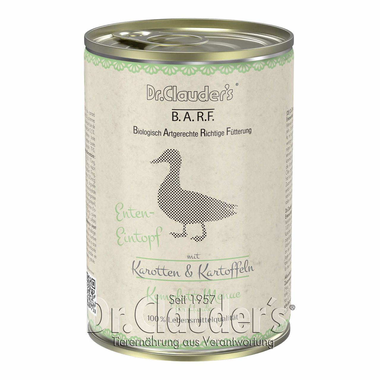 Dr.Clauder´s B.A.R.F. Komplett Menue 400 Gramm Hundenassfutter