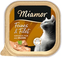 Miamor Feine Filets Geflügel Pur+Huhn 100g Katzennassfutter