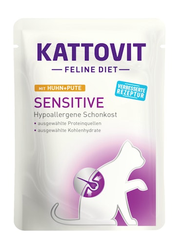 KATTOVIT Feline Diet Sensitive 85g Beutel Katzennassfutter Diätnahrung