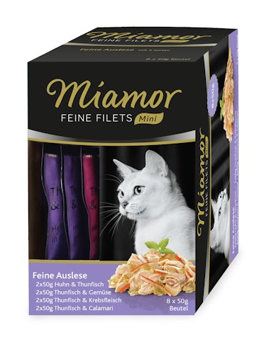 Miamor Feine Filets Mini Multibox 8 x 50g Katzennassfutter