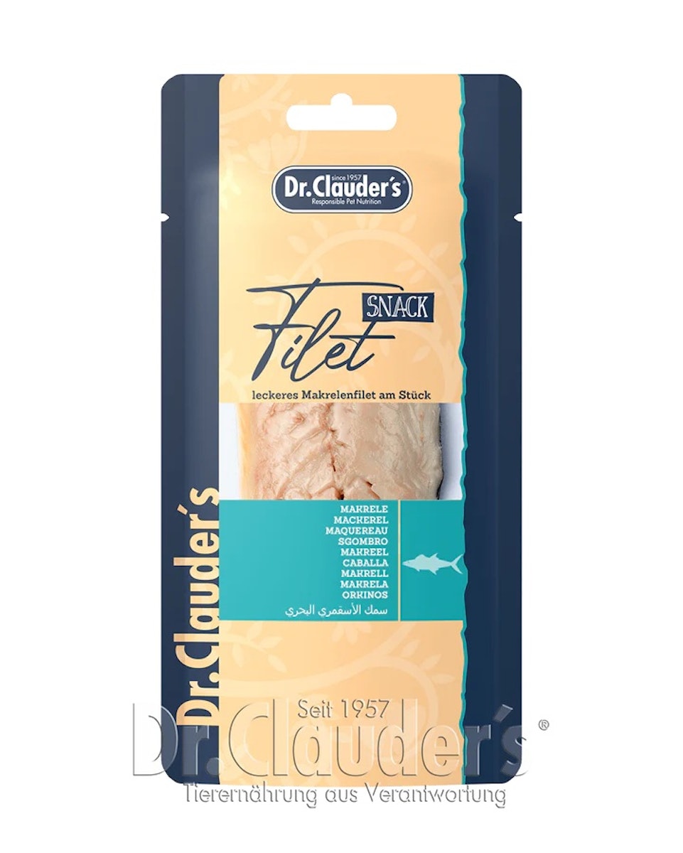 Dr. Clauder’s 12 x 30g Filet Katzensnack Makrele