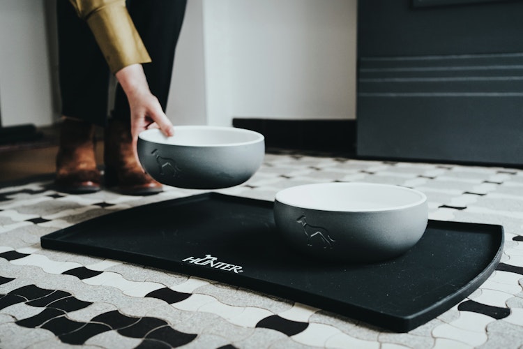 HUNTER Keramik-Napf Lund grau Hundenapf