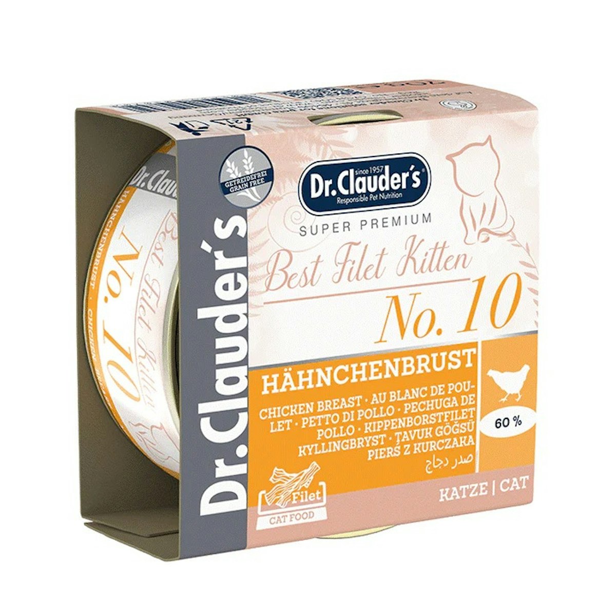 Dr. Clauder’s Best Filet 70g Katzennassfutter 48 x 70 Gramm Hühnchen