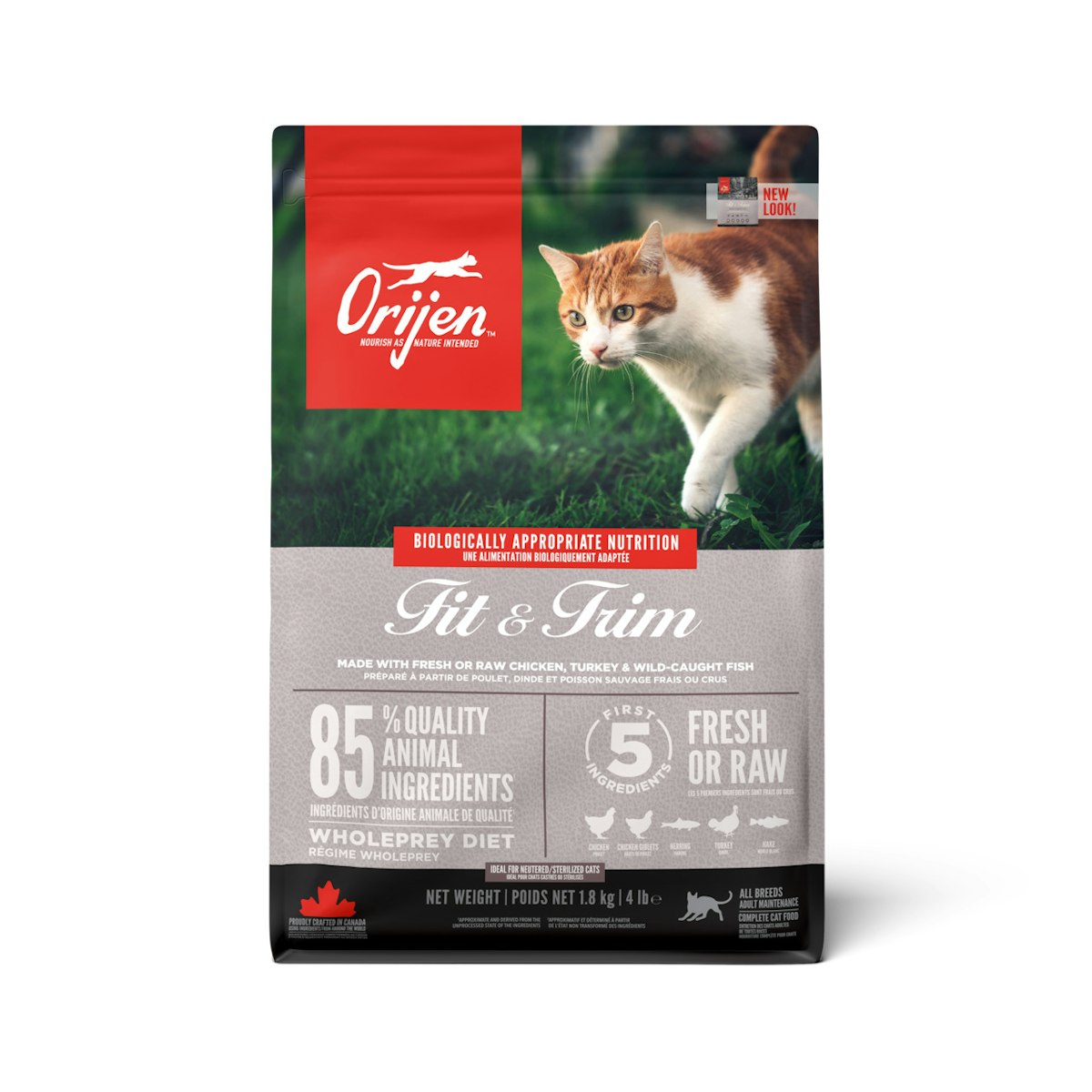 Orijen Fit & Trim Katzentrockenfutter Sparpaket 2 x 1,8 Kilogramm