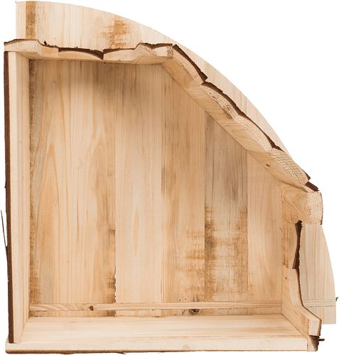 TRIXIE Eckhaus Jesper, 2 Ausgänge,Kaninchen, Rindenholz, 52 × 18 × 37/37 cm