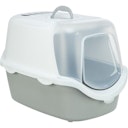 Vorschaubild TRIXIE Katzentoilette Vico Open Top, mit Haube, 40 × 40 × 56 cm, hellgrau/weiß