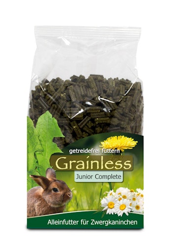 JR FARM Grainless Complete Zwergkaninchen Junior 1kg Kleintierfutter