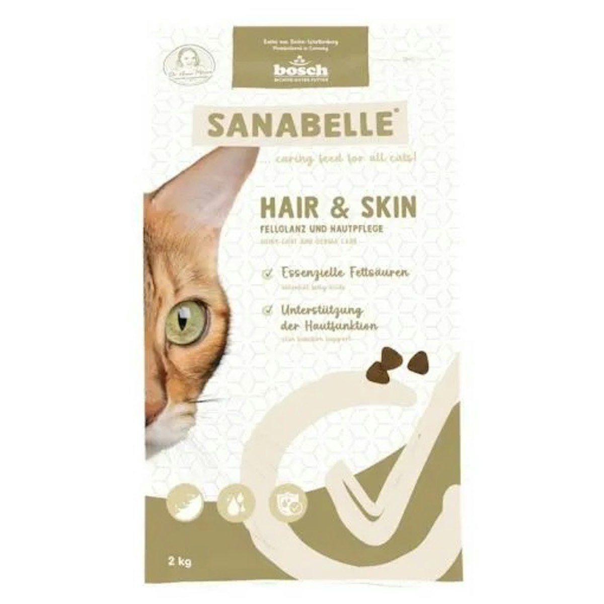 Sanabelle 4 x 2kg Hair & Skin Katzentrockenfutter-Sparpaket