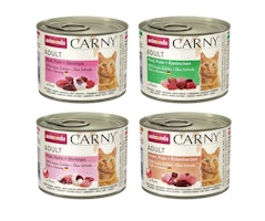 animonda Carny Adult 24 x 200g Mixpaket (Rind&Pute,Rind&Pute mit Kaninchen,Rind&Huhn mit Shrimps, Huhn&Pute) Katzennassfutter