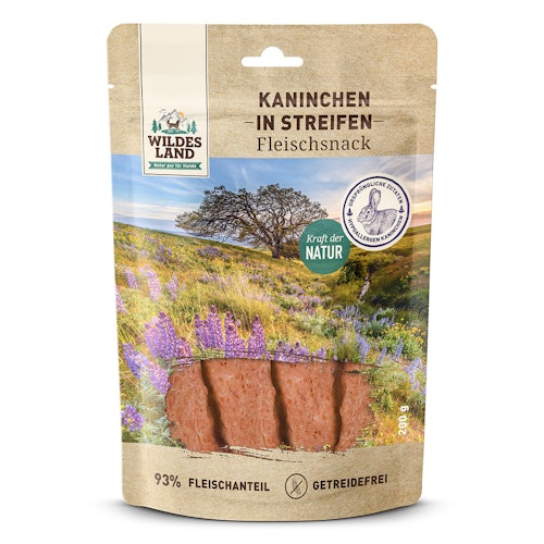 Wildes Land Kaninchenfleisch Hunde Snack