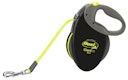 Vorschaubild flexi NEON GIANT Gurt 8m schwarz/neongelb Roll-Leine für Hunde