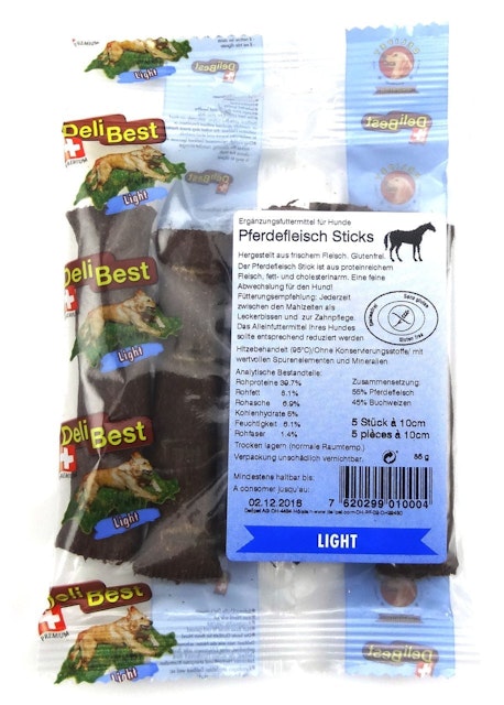 DeliBest Pferdestick 10 Centimeter HundesnacksVorschaubild