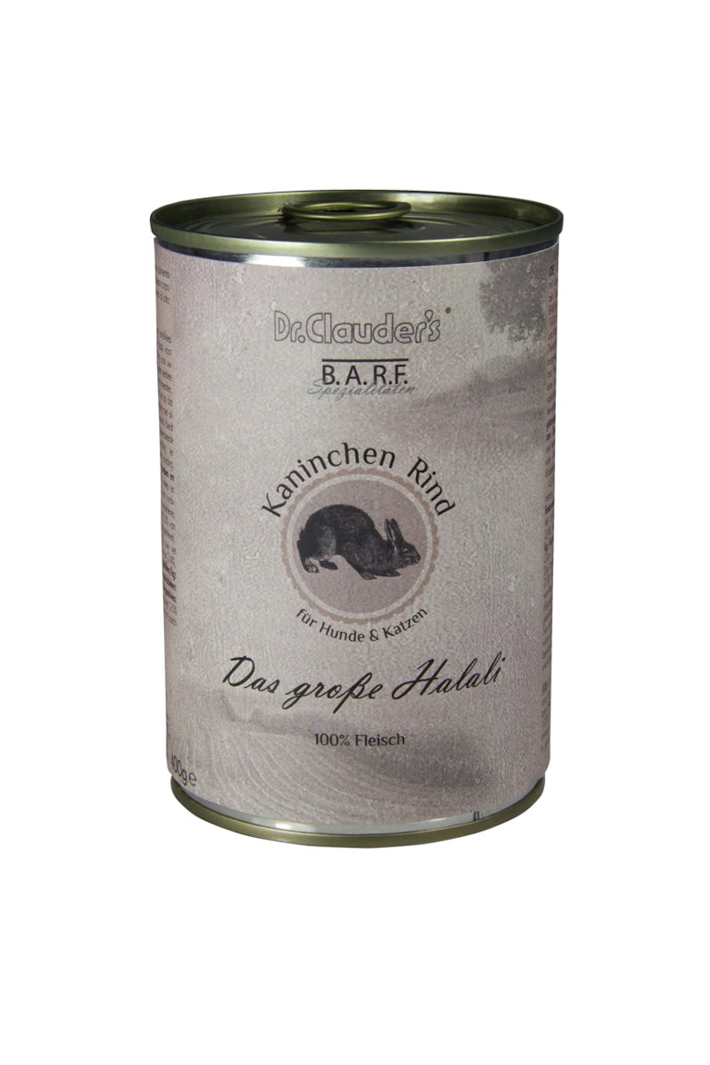 Dr. Clauder’s BARF Fleisch 400g Dosen Nassfutter für Hunde & Katzen Sparpaket Das große Halali 12x400g