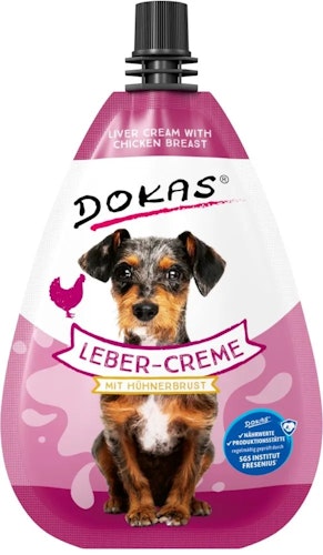 DOKAS Leber-Creme mit Hühnerbrust Hundesnack