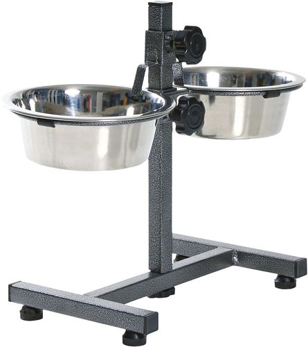 TRIXIE Hundebar, Edelstahl/Metall, 2 × 0,75 l/ø 17 cm