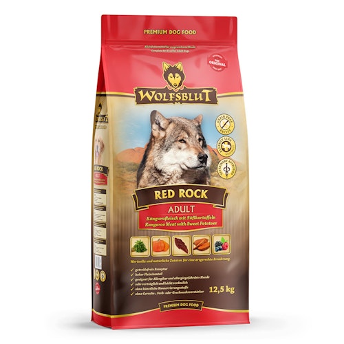 WOLFSBLUT Red Rock Kängurufleisch mit Süßkartoffeln Hundetrockenfutter