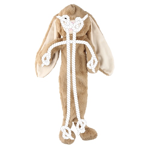 NOBBY Plüschhase mit Seil innen 54 cm