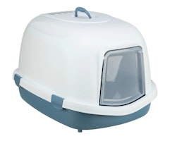 TRIXIE Katzentoilette Primo XXL Top, mit Haube, 56 × 47 × 71 cm, blau/weiß
