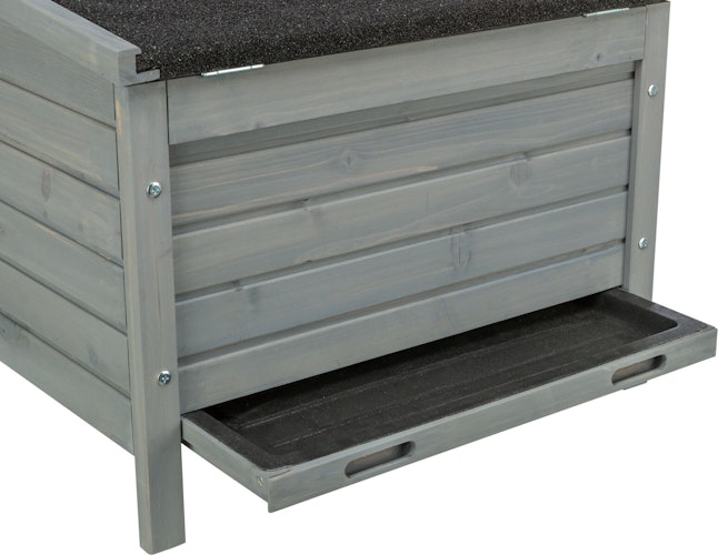 Kleintierhaus, 60 × 47 × 50 cm, grau