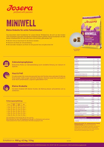 Josera Miniwell Hundetrockenfutter