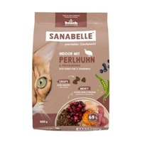 Sanabelle 1 x 400g Indoor mit Perlhuhn Katzentrockenfutter