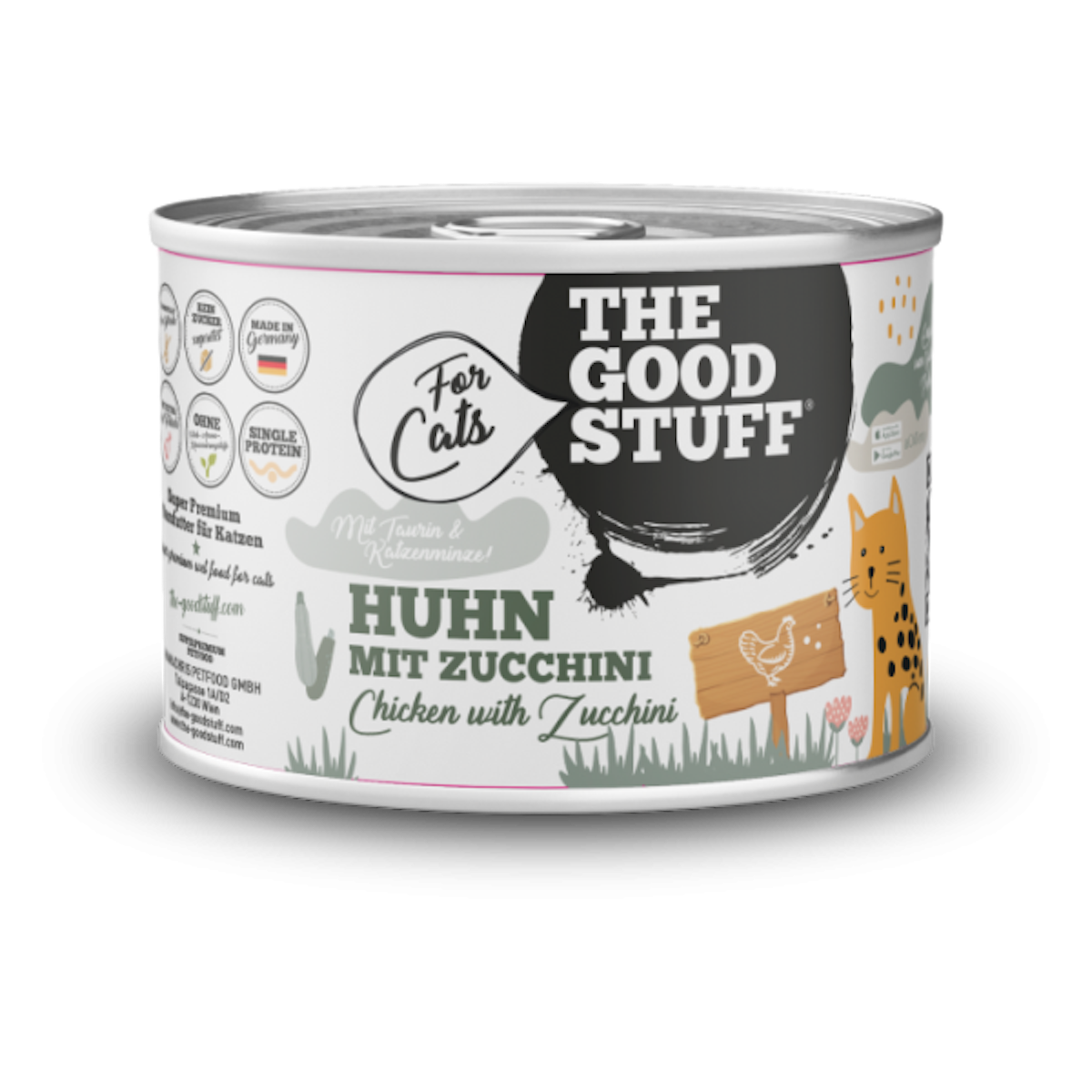 The Goodstuff Adult Dose 200g Katzennassfutter 12 x 200 Gramm Lamm & Huhn + Zucchini