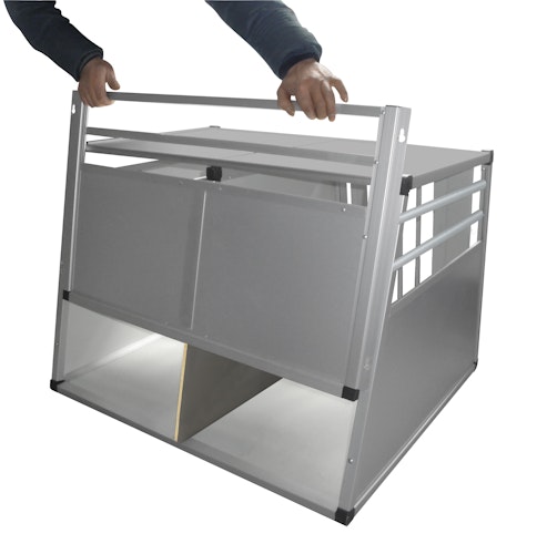 NOBBY Aluminium Autotransportbox doppelt "New Design" B x T x H: 92 x 88 x 68 cm