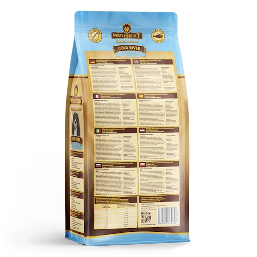 WOLFSBLUT Cold River Small Breed Forelle mit Süßkartoffel Hundetrockenfutter