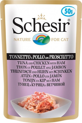 Schesir 30 x 50g Beutel Katzennassfutter
