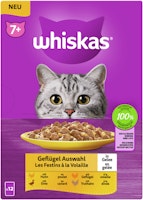 Whiskas 7+ Geflügel Auswahl in Gelee Multipack 12 x 85 Gramm Katzennassfutter