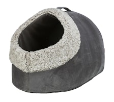 TRIXIE Höhle Calida mit wärmereflektierender Einlage, 50 × 30 × 35 cm, grau/weiß-schwarz