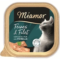 Miamor Feine Filets Geflügel Pur+ Forelle 100g Katzennassfutter