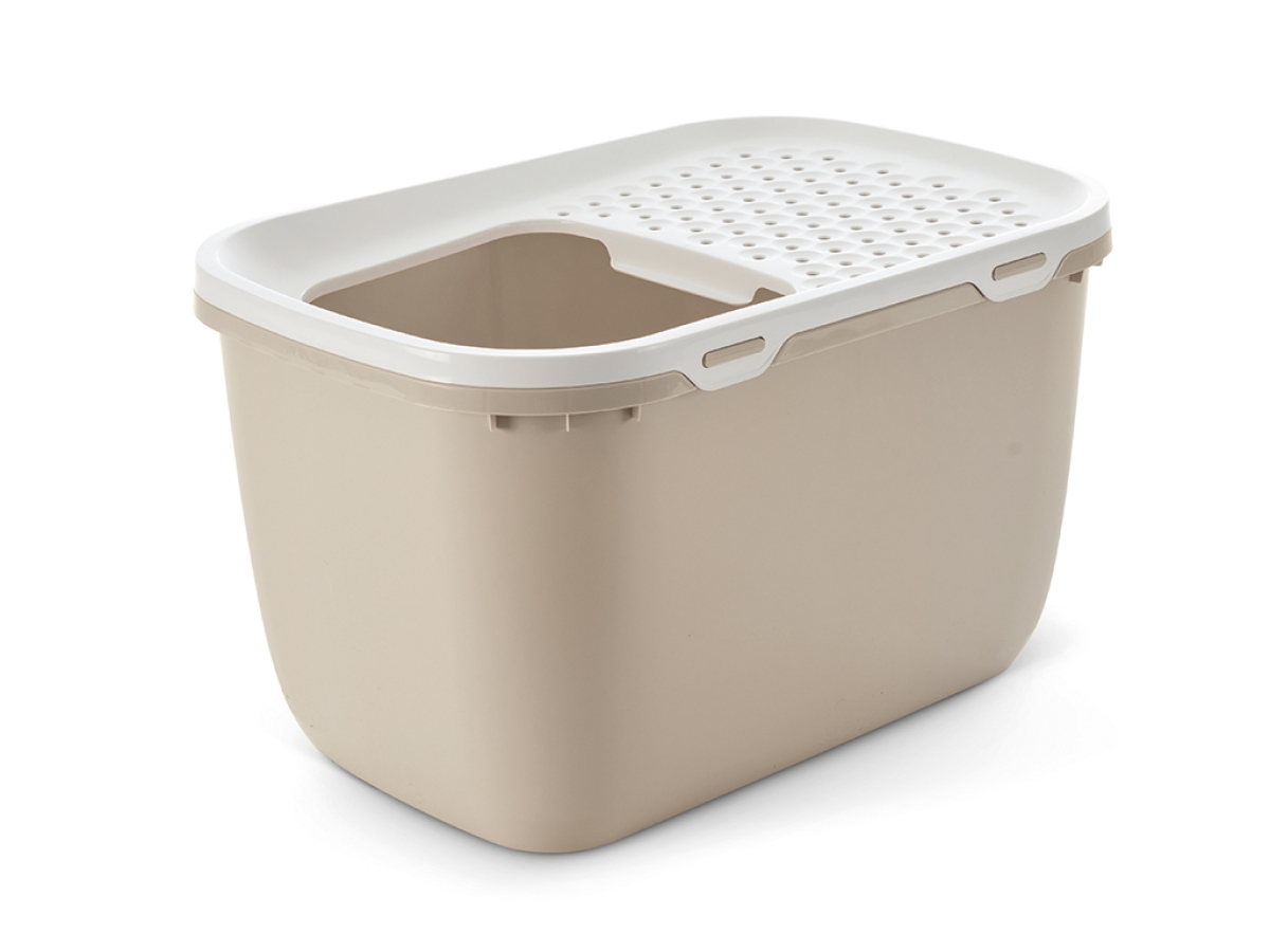 SAVIC Katzentoilette Hop In GIANT mokka/weiß