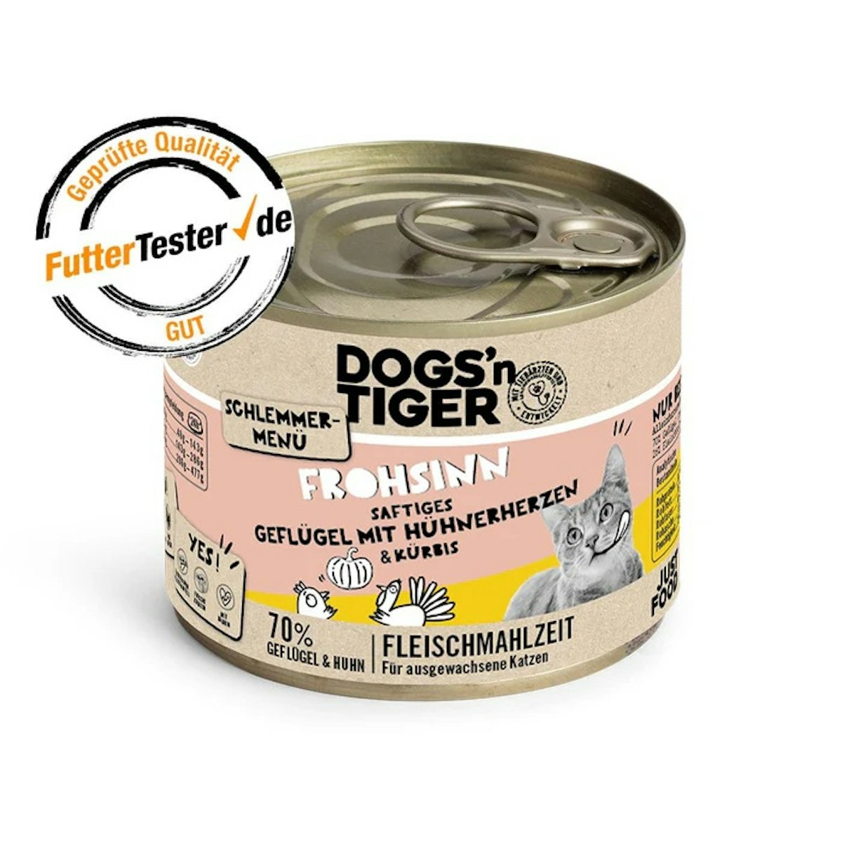 Dogs’n Tiger Katze 12 x 200g Dose Frohsinn Cat Sparpaket