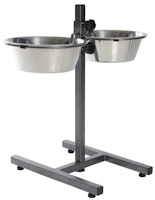 TRIXIE Edelstahl Napfbar 2 x 2800 ml / ø 24 cm