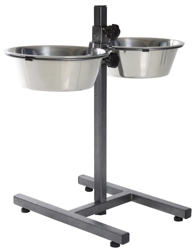 TRIXIE Edelstahl Napfbar 2 x 2800 ml / ø 24 cm