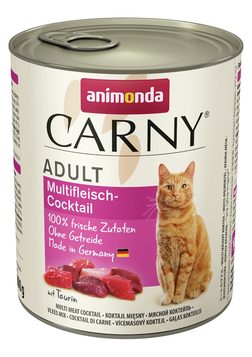 animonda Carny Adult 800g Dose Katzennassfutter 6 x 800 Gramm Multifleisch-Cocktail