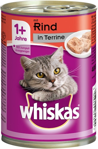 Whiskas 1+ Terrine 400 Gramm Katzennassfutter