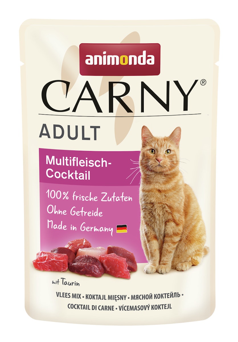 animonda Carny Adult 85g Beutel Katzennassfutter Sparpaket 24 x 85 Gramm Multifleisch-Cocktail