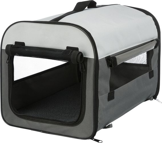 TRIXIE Hundebox Basic, dunkelgrau/hellgrau