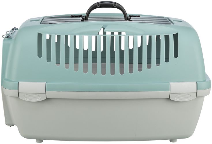TRIXIE Transportbox Capri 3 Open Top, S: 40 × 38 × 61 cm, hellgrau/salbei