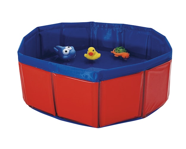 NOBBY Katzen Spielpool mit Spielzeug rot/blau; Ø 30 x 11 cm