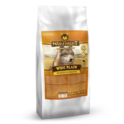 WOLFSBLUT Wide Plain Large Breed Pferdefleisch mit Süßkartoffeln Hundetrockenfutter