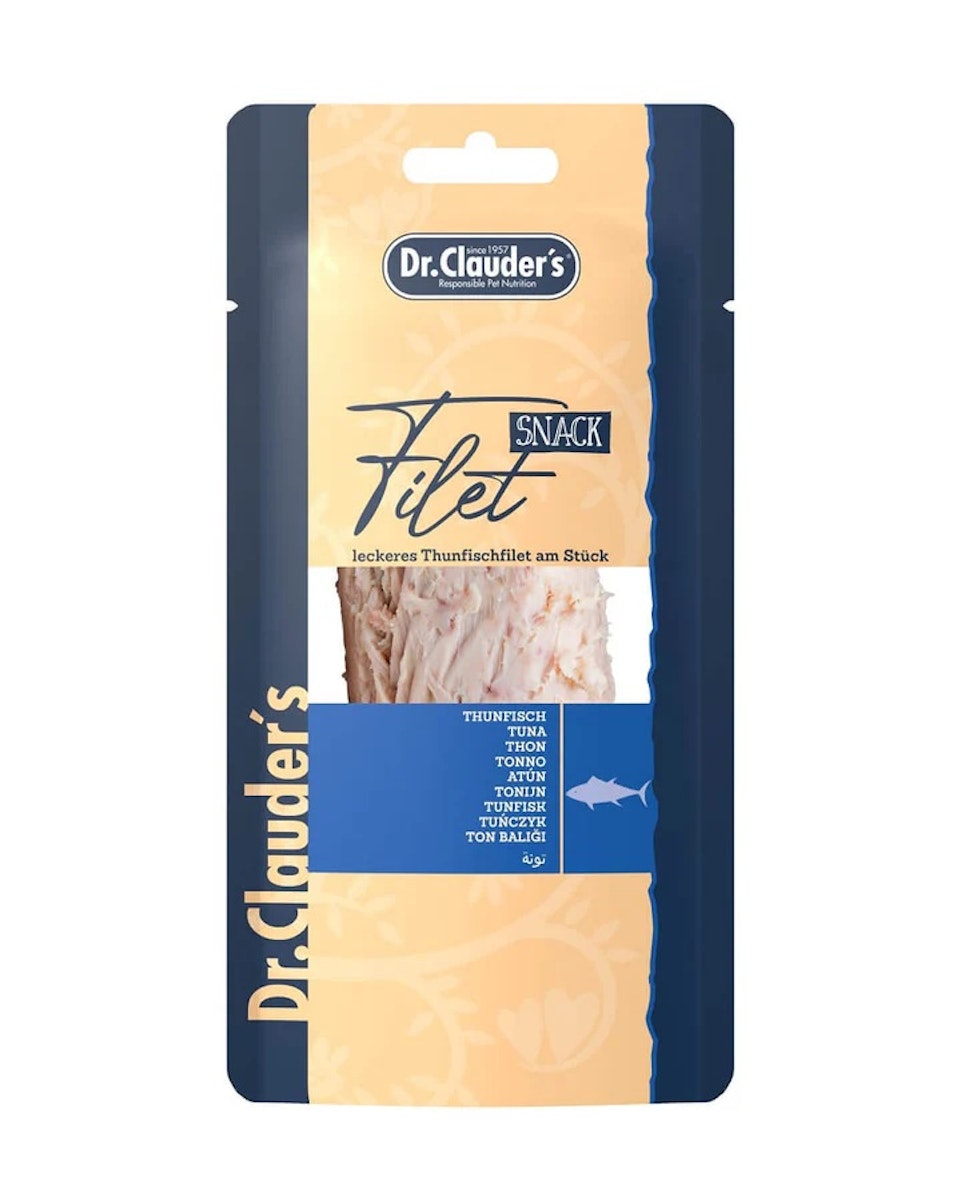 Dr. Clauder’s 12 x 30g Filet Katzensnack Thunfisch