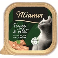 Miamor Feine Filets Geflügel Pur+Gemüse 100g Katzennassfutter