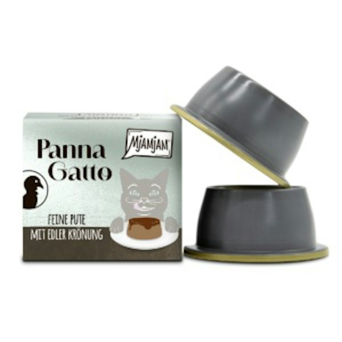 MJAMJAM Pana Gatto Schale 2x80g Katzennassfutter 12 x 2x80g feine Pute